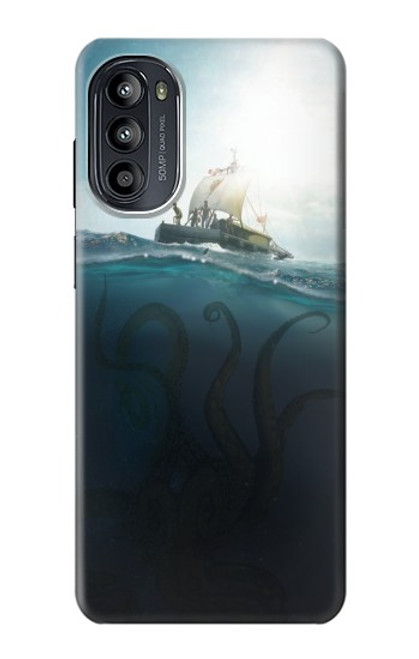 W3540 Giant Octopus Funda Carcasa Case y Caso Del Tirón Funda para Motorola Moto G52, G82 5G