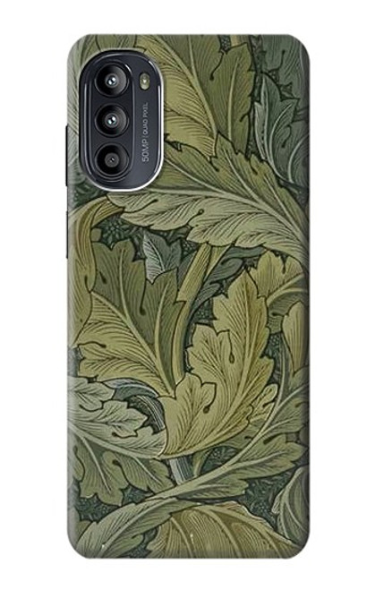 W3790 William Morris Acanthus Leaves Funda Carcasa Case y Caso Del Tirón Funda para Motorola Moto G52, G82 5G