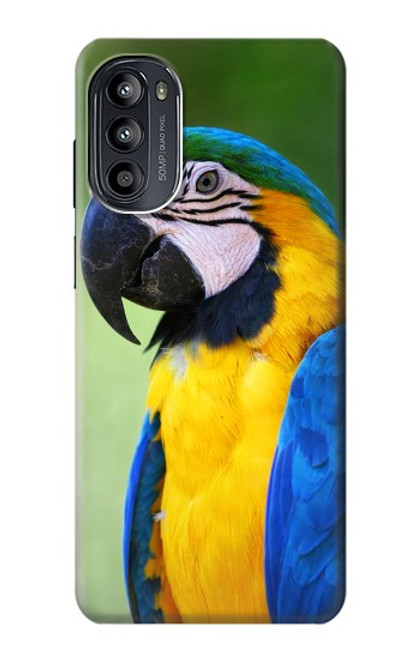 W3888 Macaw Face Bird Funda Carcasa Case y Caso Del Tirón Funda para Motorola Moto G52, G82 5G