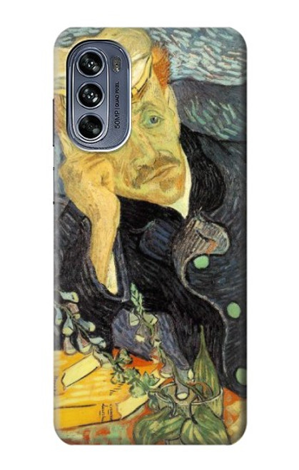 W0212 Van Gogh Portrait of Dr. Gachet Funda Carcasa Case y Caso Del Tirón Funda para Motorola Moto G62 5G