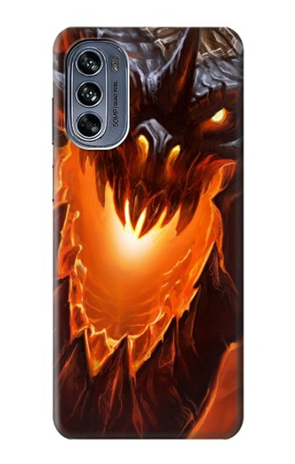 W0414 Fire Dragon Funda Carcasa Case y Caso Del Tirón Funda para Motorola Moto G62 5G