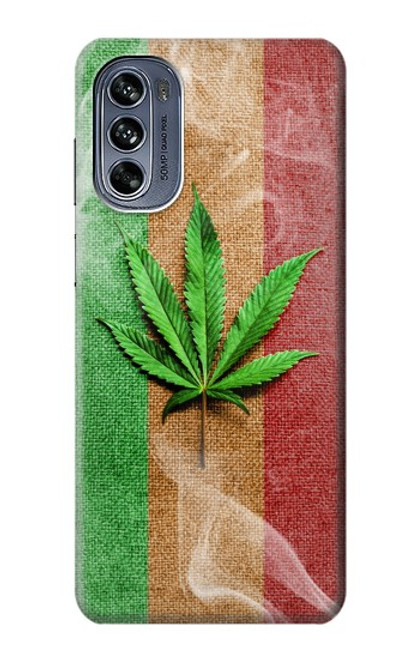 W2109 Smoke Reggae Rasta Flag Funda Carcasa Case y Caso Del Tirón Funda para Motorola Moto G62 5G