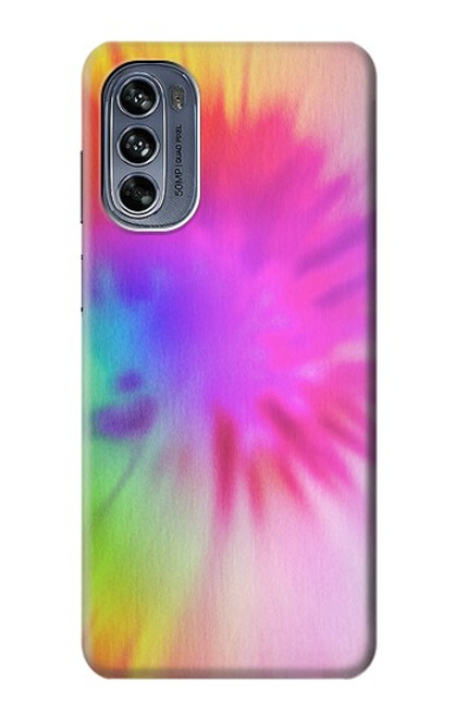 W2488 Tie Dye Color Funda Carcasa Case y Caso Del Tirón Funda para Motorola Moto G62 5G