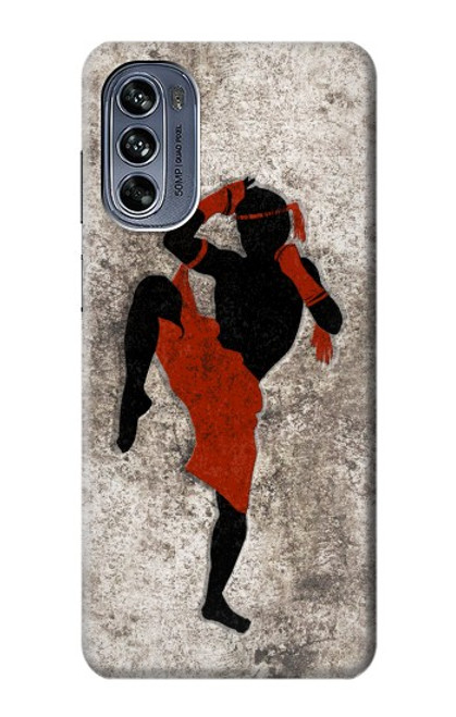 W2634 Muay Thai Kickboxing Martial Art Funda Carcasa Case y Caso Del Tirón Funda para Motorola Moto G62 5G