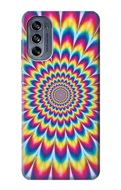 W3162 Colorful Psychedelic Funda Carcasa Case y Caso Del Tirón Funda para Motorola Moto G62 5G