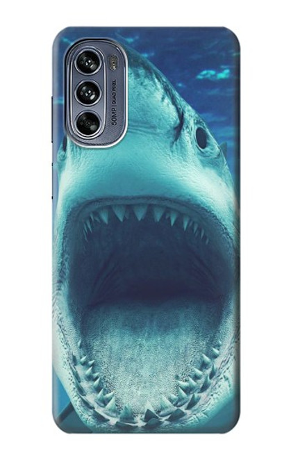 W3548 Tiger Shark Funda Carcasa Case y Caso Del Tirón Funda para Motorola Moto G62 5G