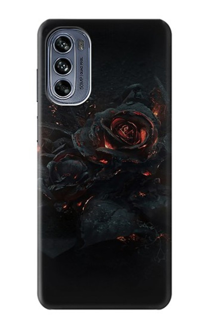 W3672 Burned Rose Funda Carcasa Case y Caso Del Tirón Funda para Motorola Moto G62 5G