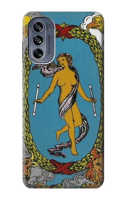 W3746 Tarot Card The World Funda Carcasa Case y Caso Del Tirón Funda para Motorola Moto G62 5G