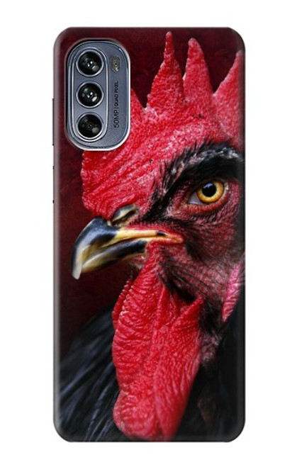 W3797 Chicken Rooster Funda Carcasa Case y Caso Del Tirón Funda para Motorola Moto G62 5G
