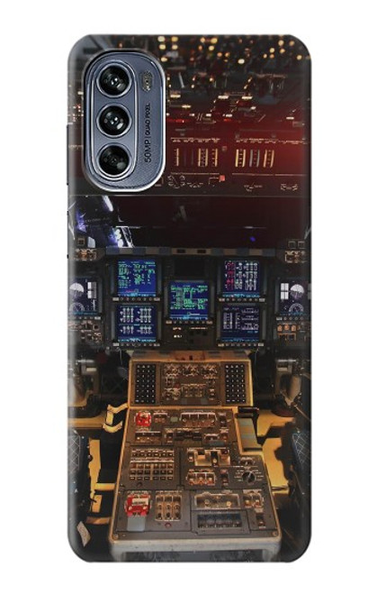 W3836 Airplane Cockpit Funda Carcasa Case y Caso Del Tirón Funda para Motorola Moto G62 5G