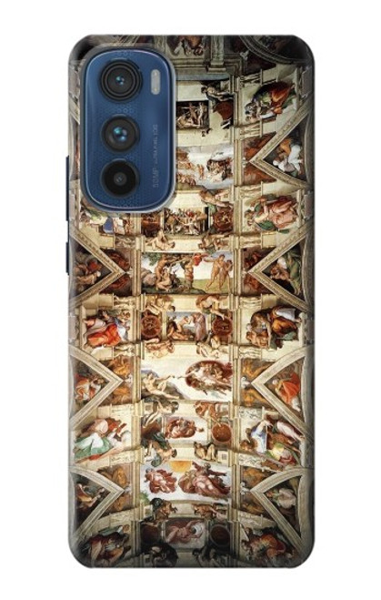 W0177 Michelangelo Chapel ceiling Funda Carcasa Case y Caso Del Tirón Funda para Motorola Edge 30