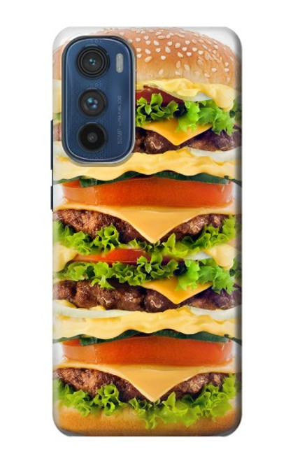 W0790 Hamburger Funda Carcasa Case y Caso Del Tirón Funda para Motorola Edge 30