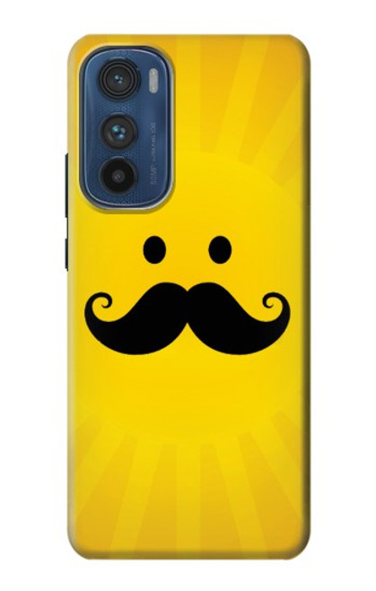 W1145 Yellow Mustache Sun Funda Carcasa Case y Caso Del Tirón Funda para Motorola Edge 30