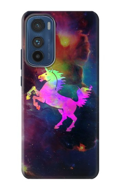 W2486 Rainbow Unicorn Nebula Space Funda Carcasa Case y Caso Del Tirón Funda para Motorola Edge 30