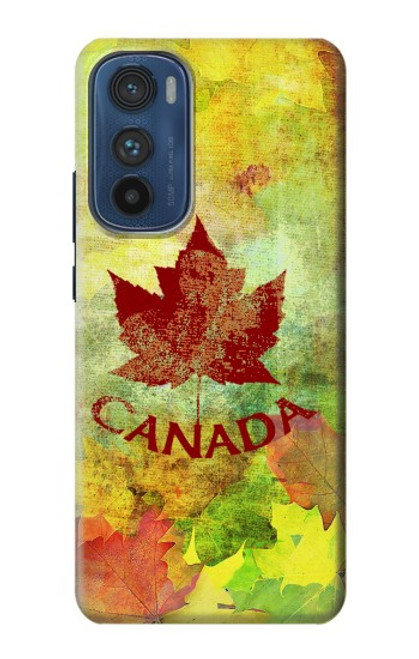 W2523 Canada Autumn Maple Leaf Funda Carcasa Case y Caso Del Tirón Funda para Motorola Edge 30