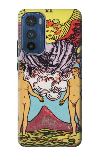 W2763 Lovers Tarot Card Funda Carcasa Case y Caso Del Tirón Funda para Motorola Edge 30