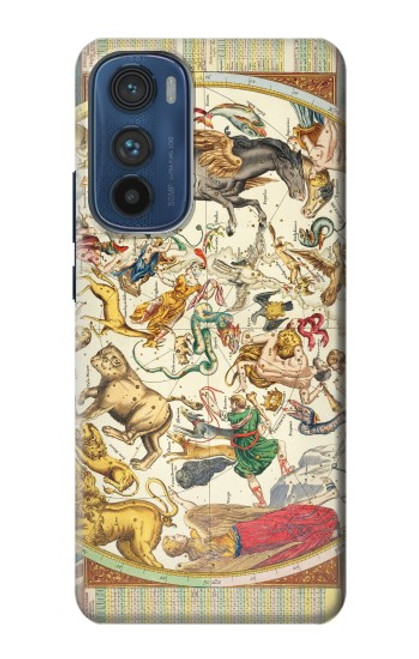 W3145 Antique Constellation Star Sky Map Funda Carcasa Case y Caso Del Tirón Funda para Motorola Edge 30