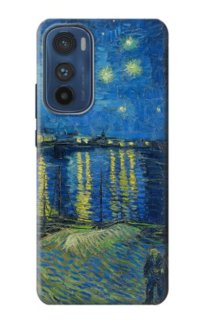 W3336 Van Gogh Starry Night Over the Rhone Funda Carcasa Case y Caso Del Tirón Funda para Motorola Edge 30