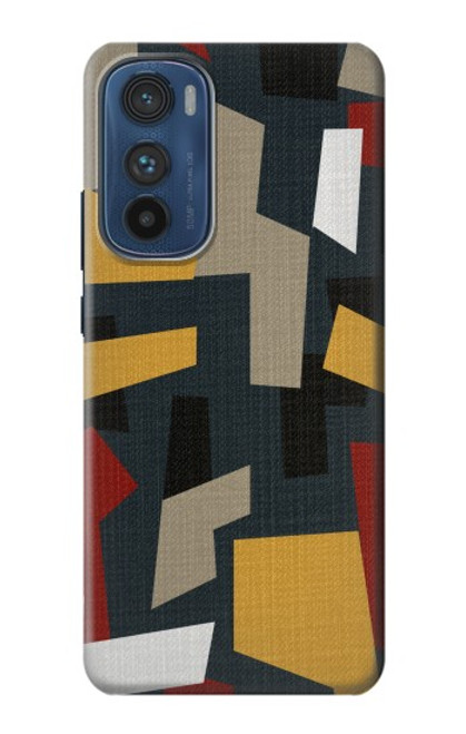 W3386 Abstract Fabric Texture Funda Carcasa Case y Caso Del Tirón Funda para Motorola Edge 30