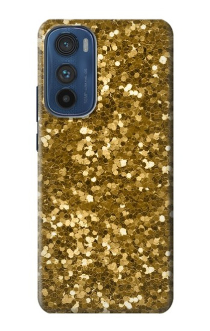 W3388 Gold Glitter Graphic Print Funda Carcasa Case y Caso Del Tirón Funda para Motorola Edge 30