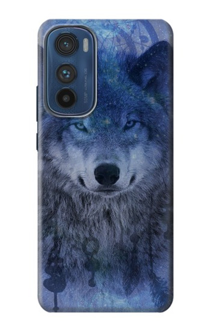 W3410 Wolf Dream Catcher Funda Carcasa Case y Caso Del Tirón Funda para Motorola Edge 30