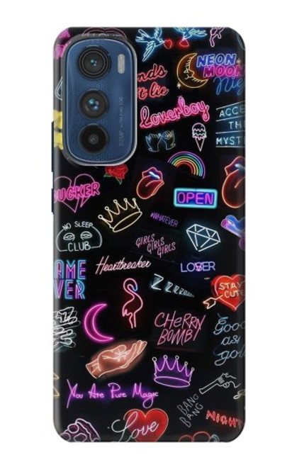 W3433 Vintage Neon Graphic Funda Carcasa Case y Caso Del Tirón Funda para Motorola Edge 30