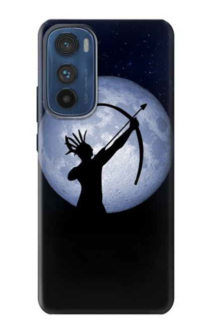 W3489 Indian Hunter Moon Funda Carcasa Case y Caso Del Tirón Funda para Motorola Edge 30