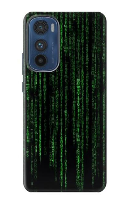 W3668 Binary Code Funda Carcasa Case y Caso Del Tirón Funda para Motorola Edge 30