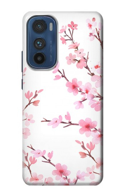 W3707 Pink Cherry Blossom Spring Flower Funda Carcasa Case y Caso Del Tirón Funda para Motorola Edge 30