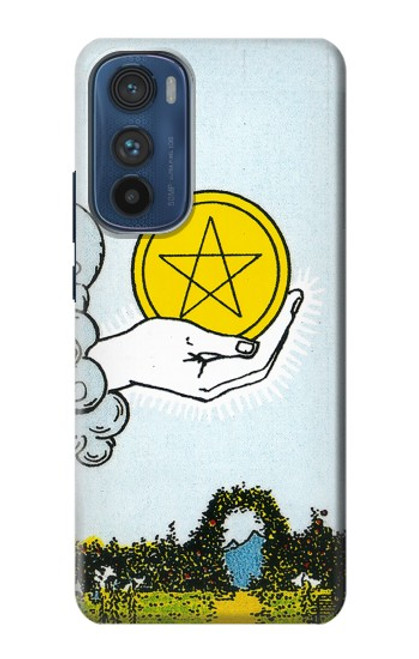 W3722 Tarot Card Ace of Pentacles Coins Funda Carcasa Case y Caso Del Tirón Funda para Motorola Edge 30