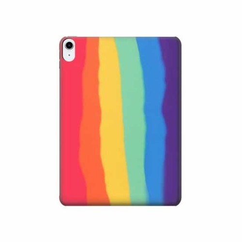 W3799 Cute Vertical Watercolor Rainbow Funda Carcasa Case para iPad 10.9 (2022)