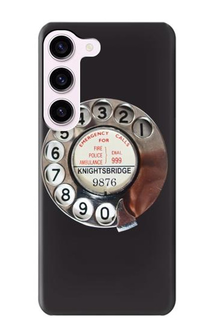 W0059 Retro Rotary Phone Dial On Funda Carcasa Case y Caso Del Tirón Funda para Samsung Galaxy S23