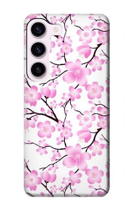 W1972 Sakura Cherry Blossoms Funda Carcasa Case y Caso Del Tirón Funda para Samsung Galaxy S23