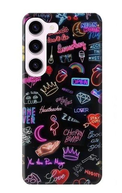 W3433 Vintage Neon Graphic Funda Carcasa Case y Caso Del Tirón Funda para Samsung Galaxy S23