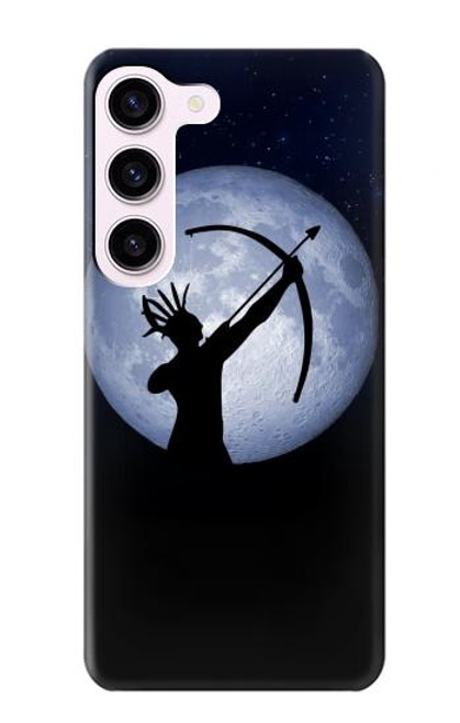 W3489 Indian Hunter Moon Funda Carcasa Case y Caso Del Tirón Funda para Samsung Galaxy S23