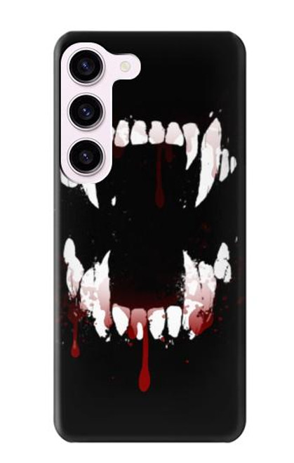 W3527 Vampire Teeth Bloodstain Funda Carcasa Case y Caso Del Tirón Funda para Samsung Galaxy S23