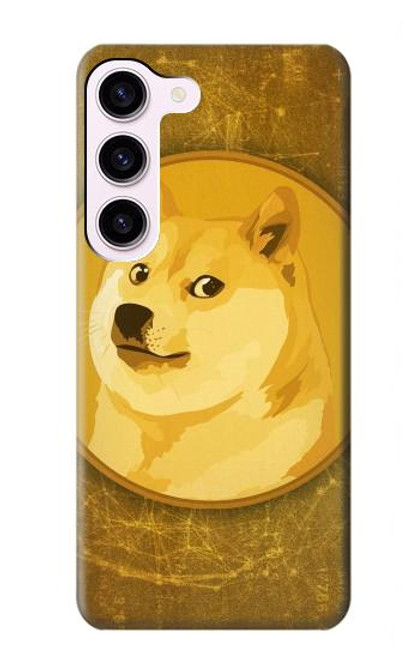 W3826 Dogecoin Shiba Funda Carcasa Case y Caso Del Tirón Funda para Samsung Galaxy S23