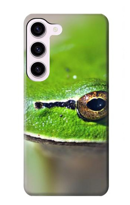 W3845 Green frog Funda Carcasa Case y Caso Del Tirón Funda para Samsung Galaxy S23