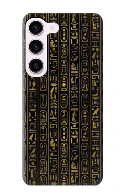 W3869 Ancient Egyptian Hieroglyphic Funda Carcasa Case y Caso Del Tirón Funda para Samsung Galaxy S23