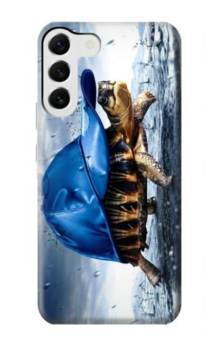 W0084 Turtle in the Rain Funda Carcasa Case y Caso Del Tirón Funda para Samsung Galaxy S23 Plus