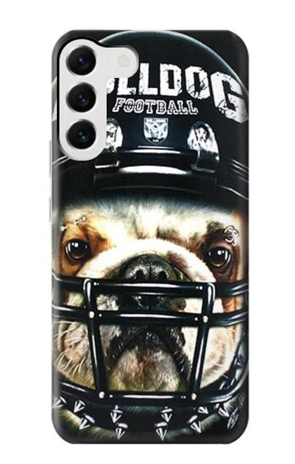 W0098 Bulldog American Football Funda Carcasa Case y Caso Del Tirón Funda para Samsung Galaxy S23 Plus