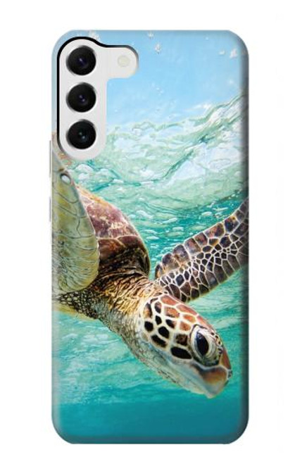 W1377 Ocean Sea Turtle Funda Carcasa Case y Caso Del Tirón Funda para Samsung Galaxy S23 Plus