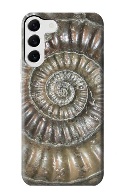 W1788 Ammonite Fossil Funda Carcasa Case y Caso Del Tirón Funda para Samsung Galaxy S23 Plus