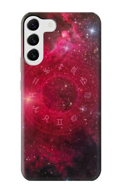 W3368 Zodiac Red Galaxy Funda Carcasa Case y Caso Del Tirón Funda para Samsung Galaxy S23 Plus