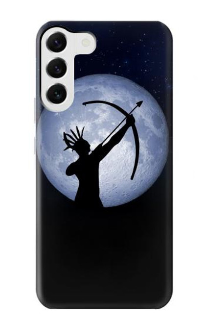 W3489 Indian Hunter Moon Funda Carcasa Case y Caso Del Tirón Funda para Samsung Galaxy S23 Plus