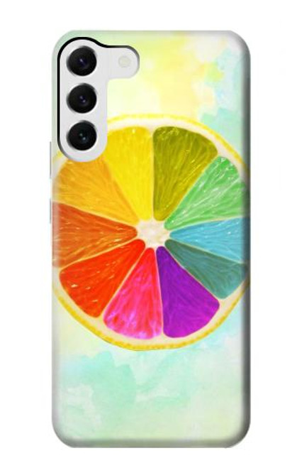 W3493 Colorful Lemon Funda Carcasa Case y Caso Del Tirón Funda para Samsung Galaxy S23 Plus