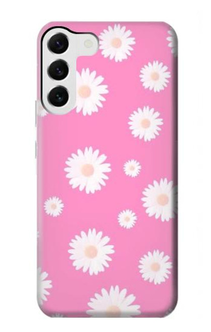 W3500 Pink Floral Pattern Funda Carcasa Case y Caso Del Tirón Funda para Samsung Galaxy S23 Plus