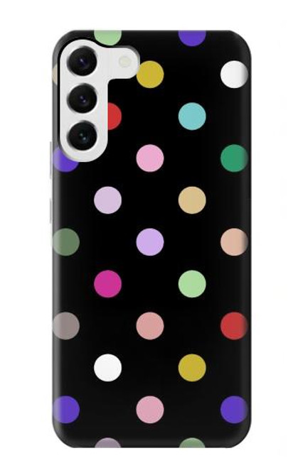 W3532 Colorful Polka Dot Funda Carcasa Case y Caso Del Tirón Funda para Samsung Galaxy S23 Plus