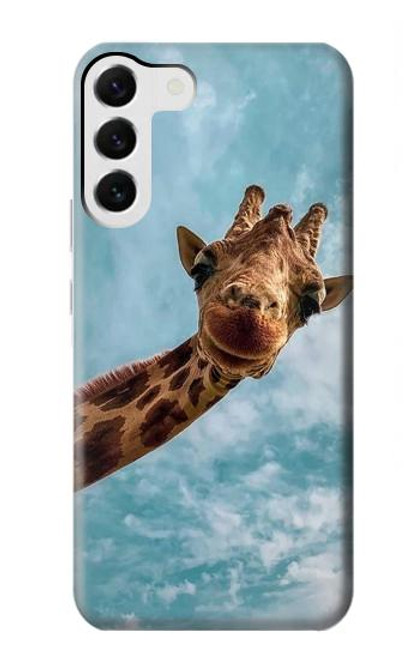 W3680 Cute Smile Giraffe Funda Carcasa Case y Caso Del Tirón Funda para Samsung Galaxy S23 Plus