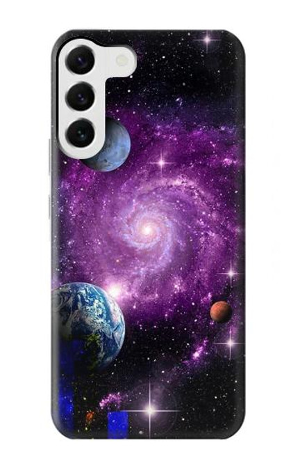 W3689 Galaxy Outer Space Planet Funda Carcasa Case y Caso Del Tirón Funda para Samsung Galaxy S23 Plus